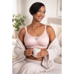 Jodee 817 Soft & Smooth Mastectomy Bra Lined Pocketed Wire Free Womens 44D Peach